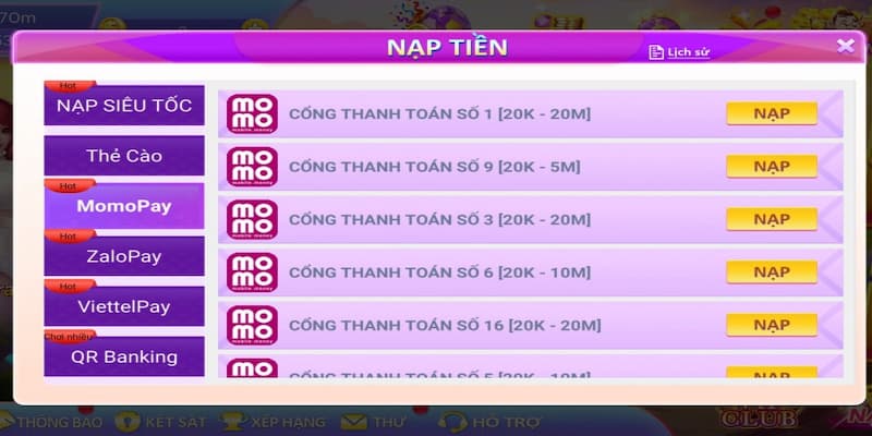 Cần nạp tiền để chơi game bài không